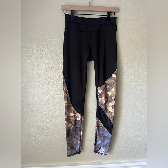 ATHLETA Asym Mesh Sonar‎ 7/8 Leggings - Picture 1 of 8